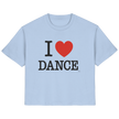 Ballet T-shirt -I love dance - Unisex - Tanz T-shirt Slim  - Ladies Organic Shirt