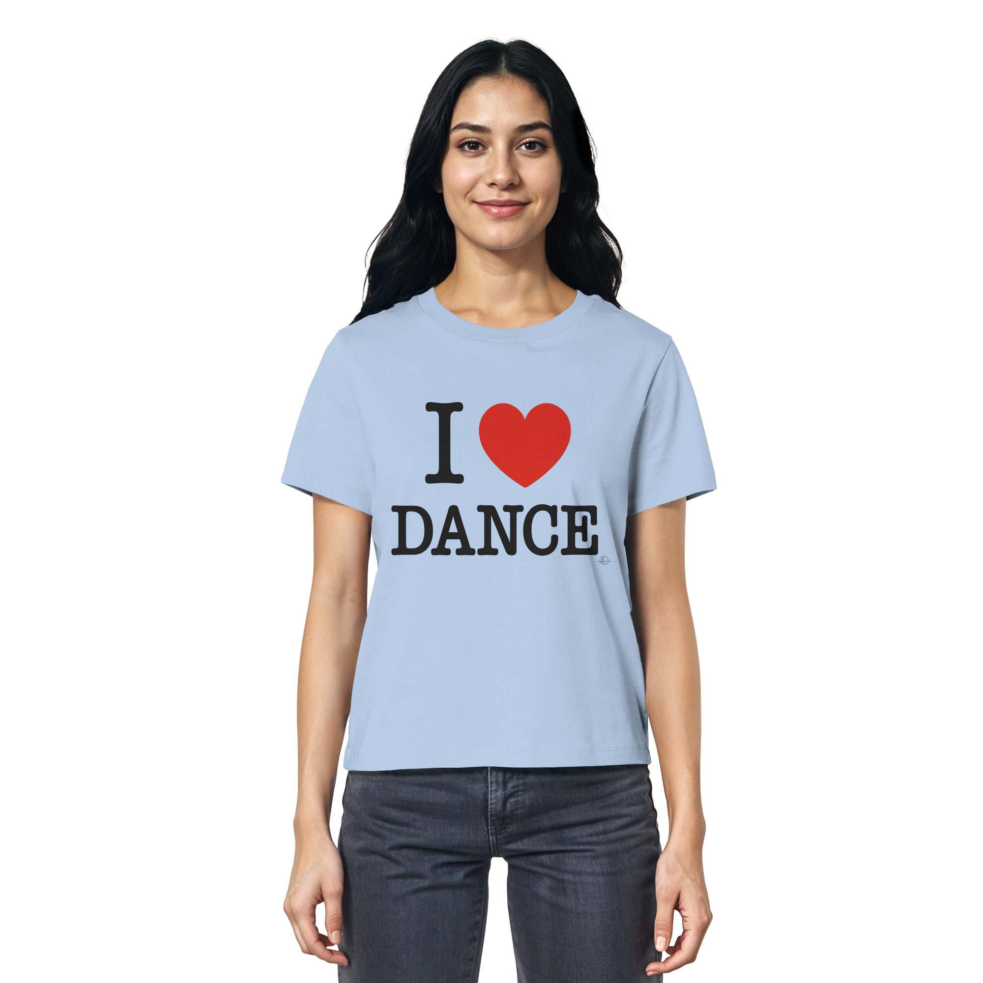 Ballet T-shirt -I love dance - Unisex - Tanz T-shirt Slim  - Ladies Organic Shirt