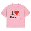 Ballet T-shirt -I love dance - Unisex - Tanz T-shirt Slim  - Ladies Organic Shirt