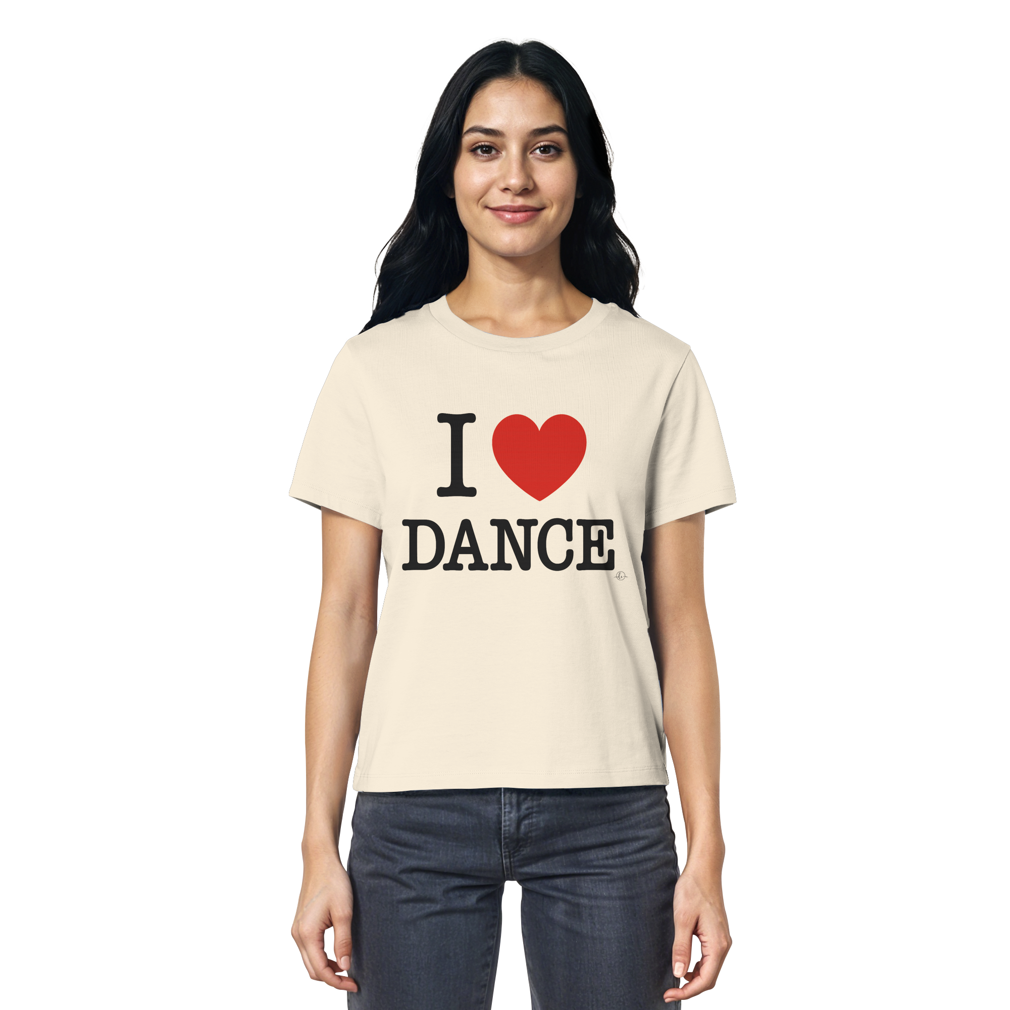 Ballet T-shirt -I love dance - Unisex - Tanz T-shirt Slim  - Ladies Organic Shirt