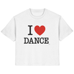 Ballet T-shirt -I love dance - Unisex - Tanz T-shirt Slim  - Ladies Organic Shirt