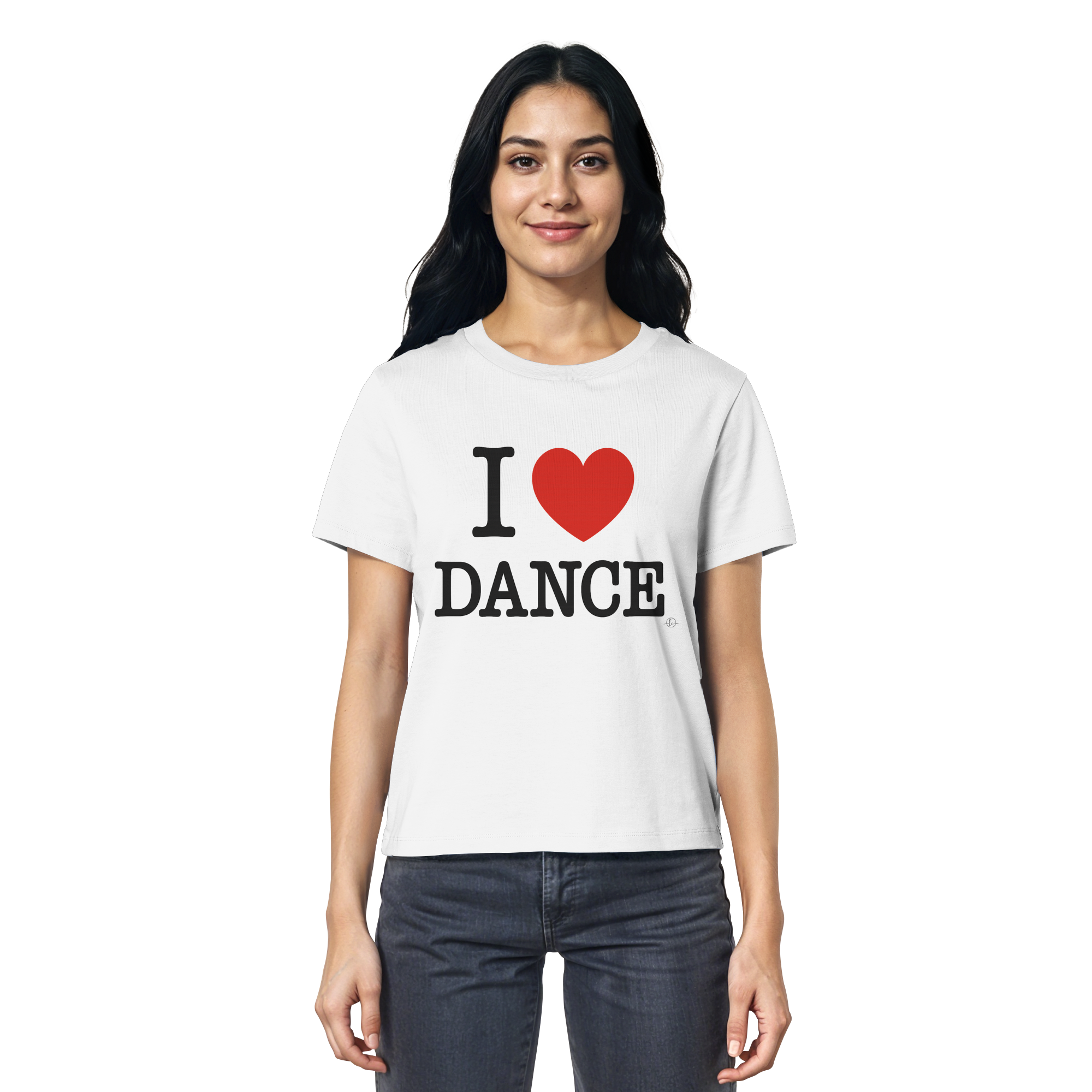 Ballet T-shirt -I love dance - Unisex - Tanz T-shirt Slim  - Ladies Organic Shirt