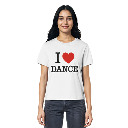 Ballet T-shirt -I love dance - Unisex - Tanz T-shirt Slim  - Ladies Organic Shirt